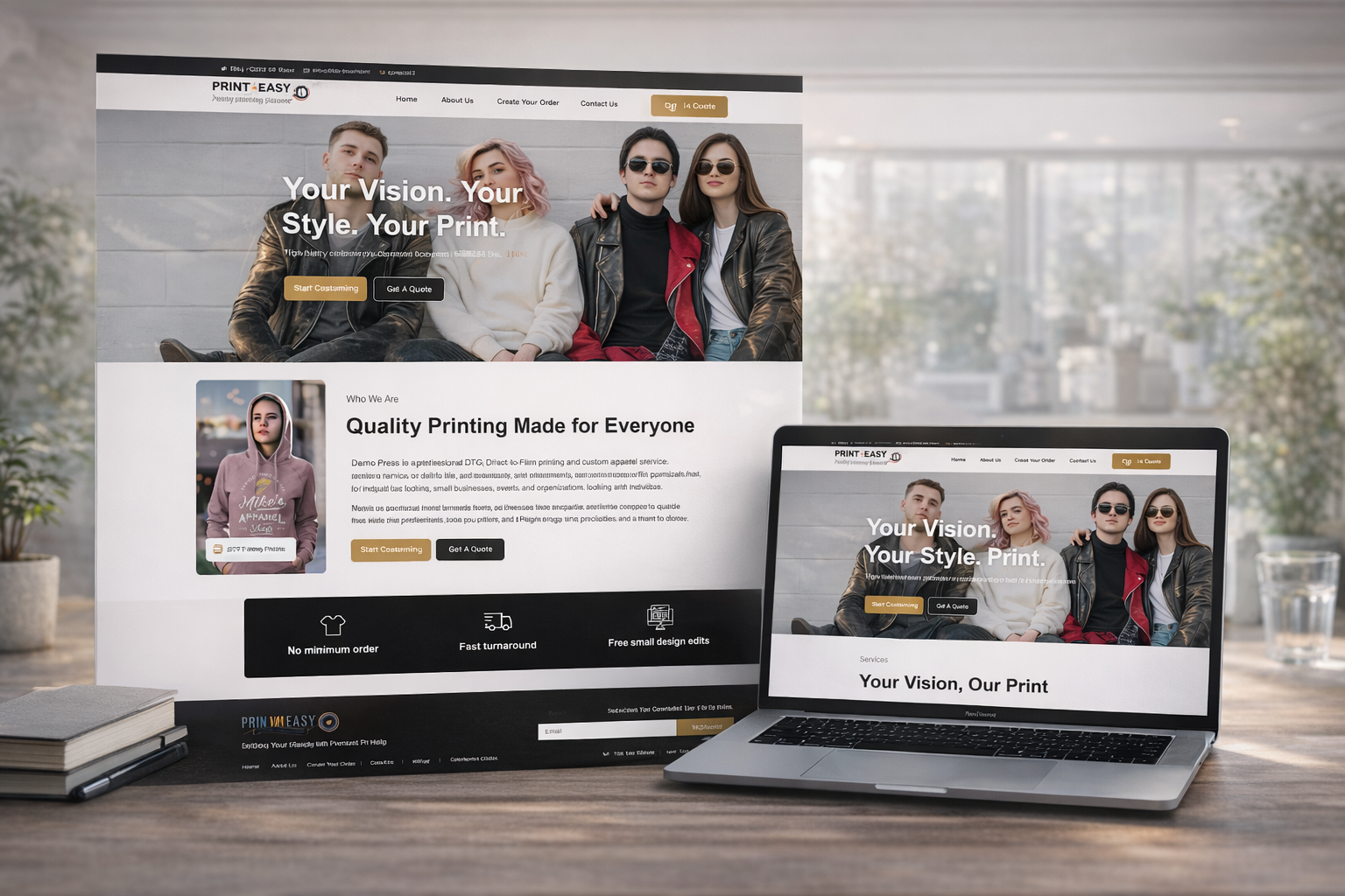 Printographye – Printing Services & Custom Order WooCommerce Website Template