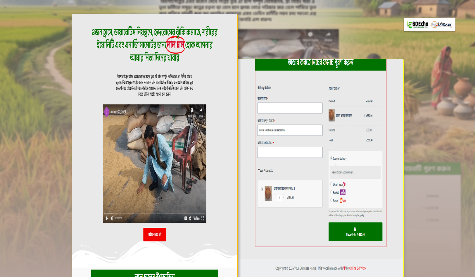 Red Rice Ecommerce Landing Page